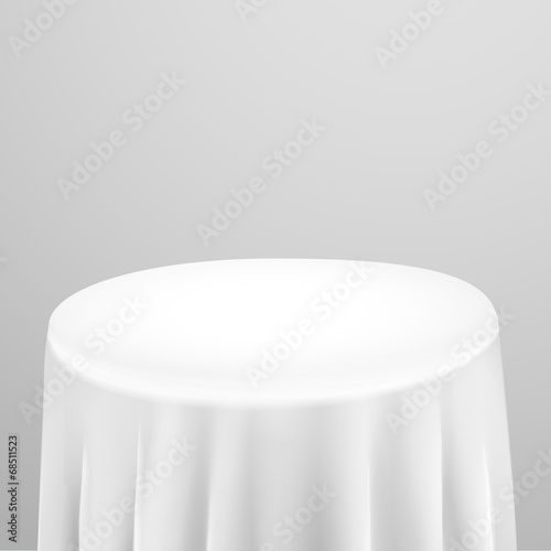 close up of a blank tablecloth