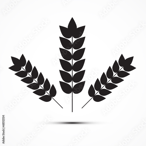 Vector Ears of Wheat Icon Illustration