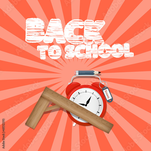 Vector Back to School Retro Illustration