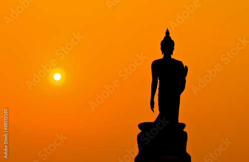 Buddha statue in the sunset, Thailand © Photo Gallery