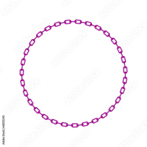 Purple chain in shape of circle