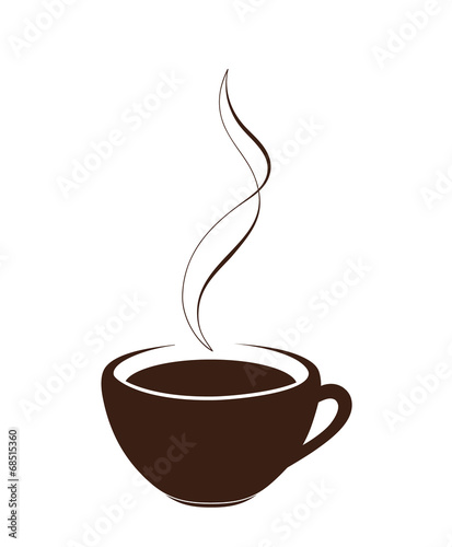 Cup (mug) of hot drink (coffee, tea etc). Hot steam and aroma