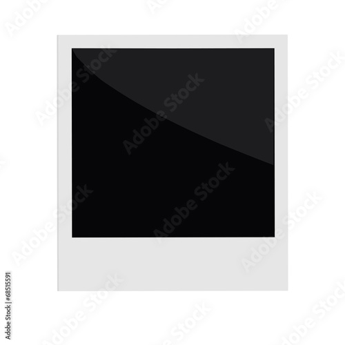 Isolated instant photo in flat design style. Template.