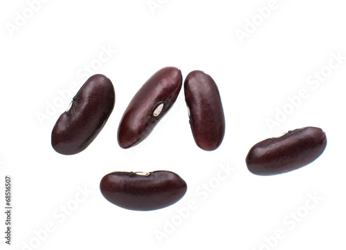 beans on white background