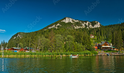 Famous Red Lake in Transylvania, Romania in summer