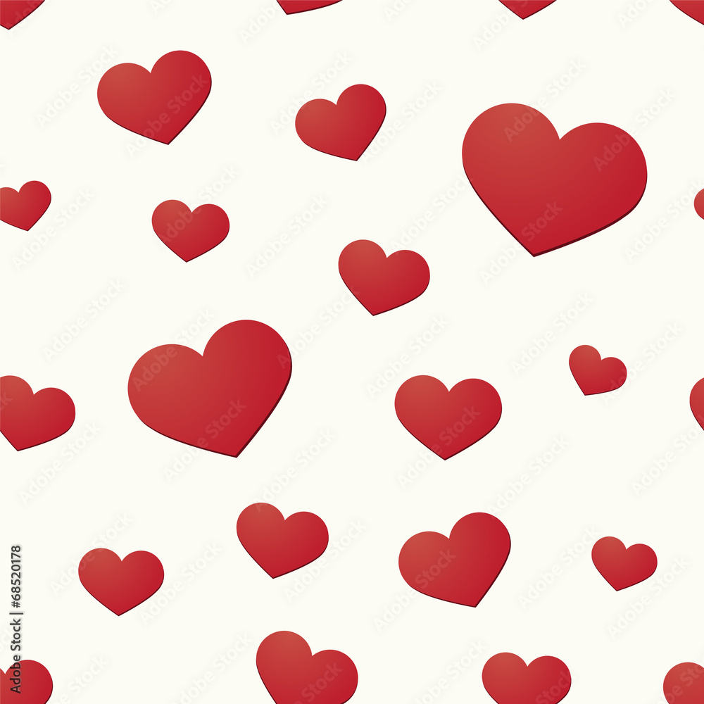 Seamless background with hearts motif