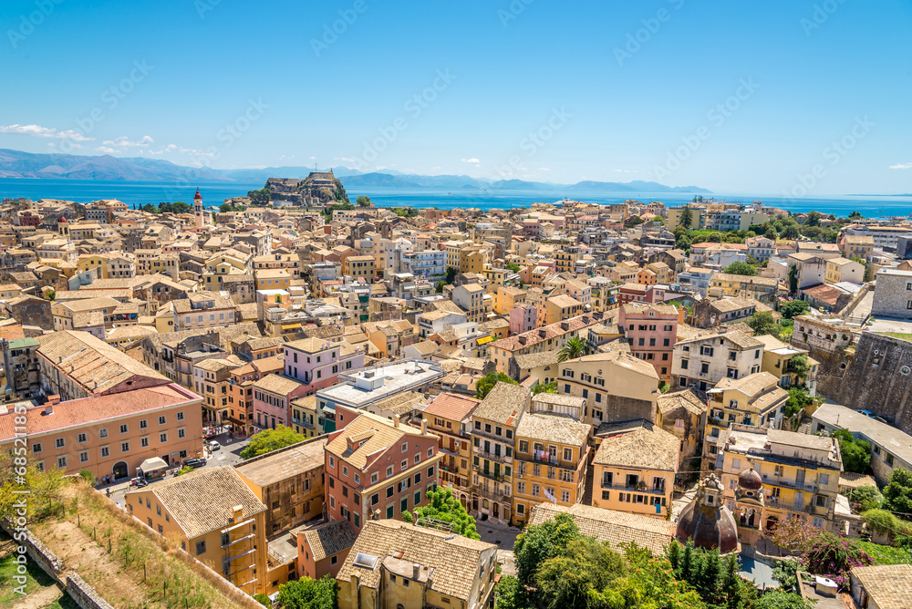 View of Corfu city from Neo Frourio