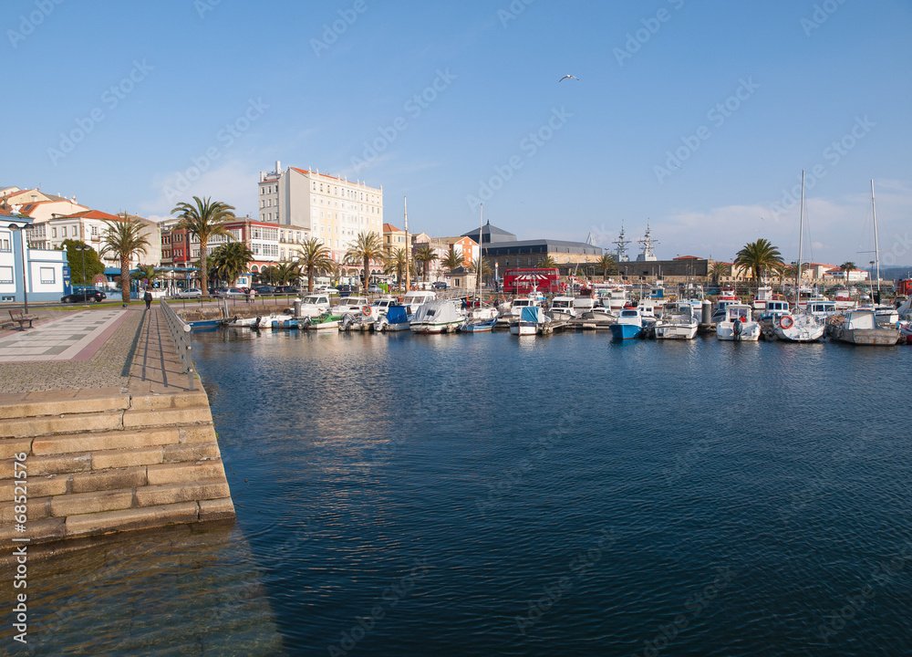 Ferrol pier in a sunny day