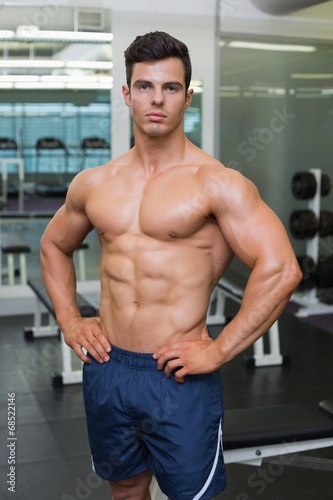 Shirtless muscular man in gym © WavebreakmediaMicro