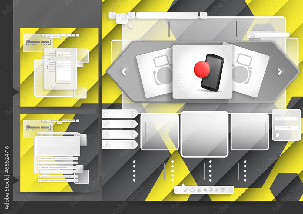 Website Design Template Menu Elements Website Design Template Menu Elements