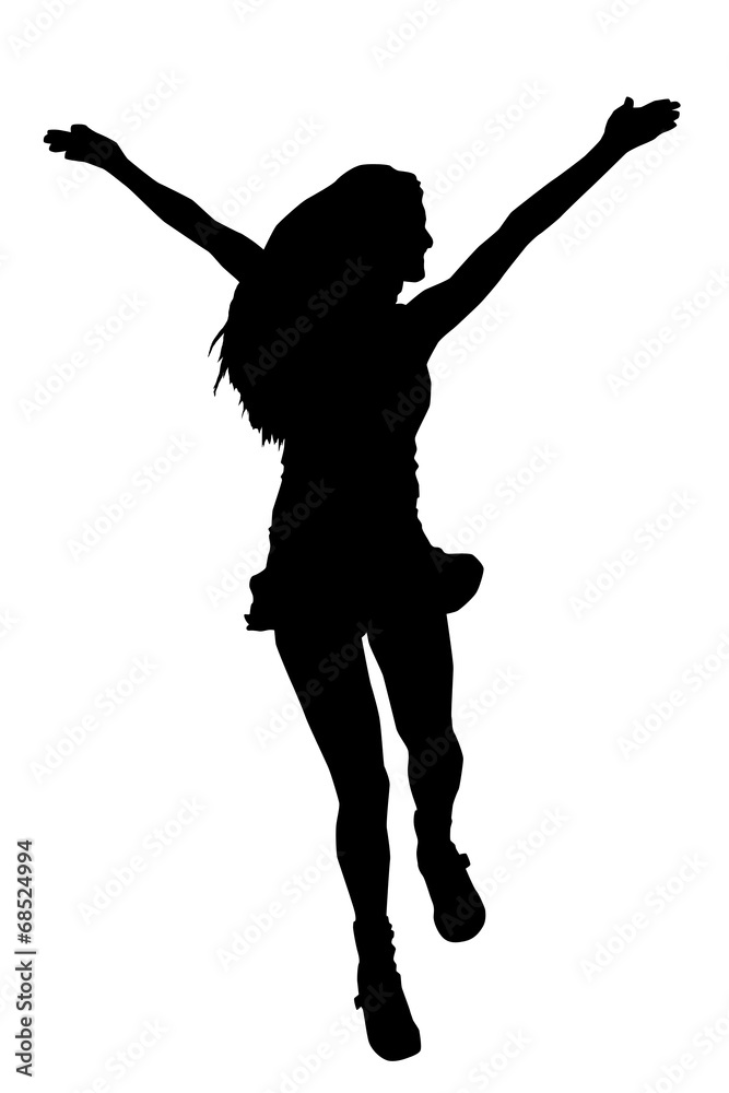 Dancing girl in black