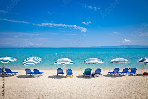 Beautiful Hanioti beach on Kasandra, Greece. photo