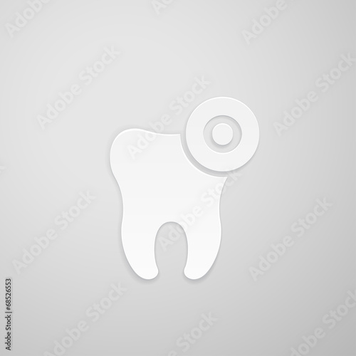 Zone inflammation on emblem tooth