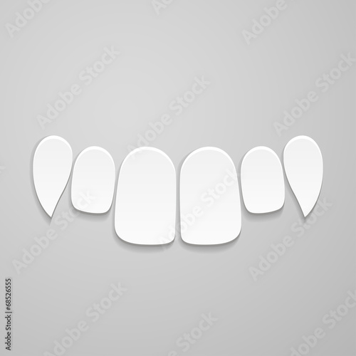 Upper front teeth