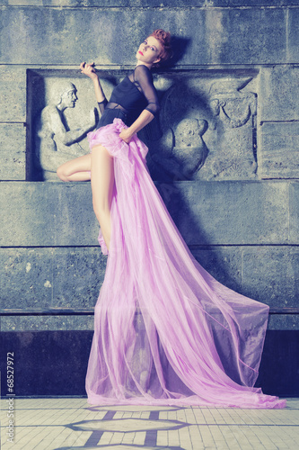 Beautiful, romantic gothic styled woman photo