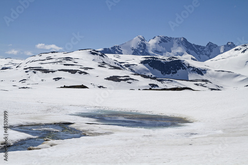 Zugefrorene Bergseen auf dem Sognefjell photo