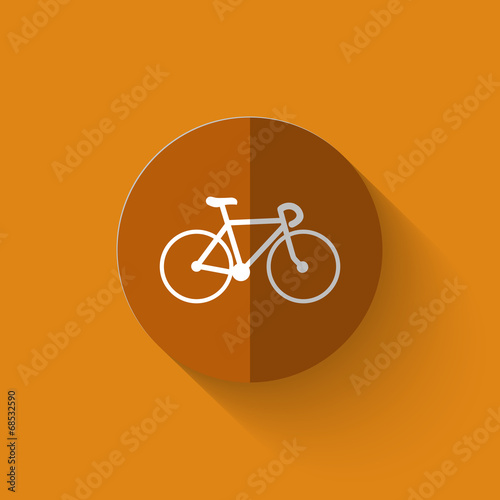 Illustration of bicycle flat icon