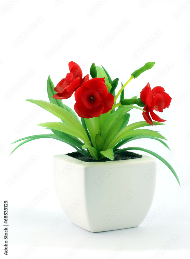 custom made wallpaper toronto digitalRed fake flowers in the vase