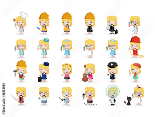 Professions Vector Girls