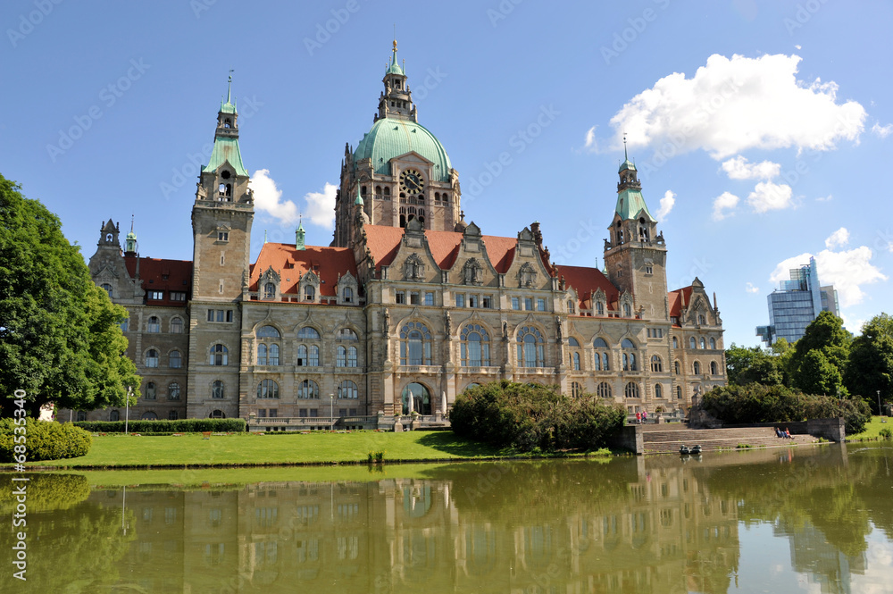 Neues Rathaus Hannover, Maschteich, Niedersachsen, Hannover Neues Rathaus Hannover, Maschteich, Niedersachsen, Hannover