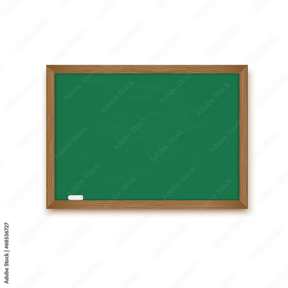 Blackboard and chalk isolated on a white background Blackboard and chalk isolated on a white background