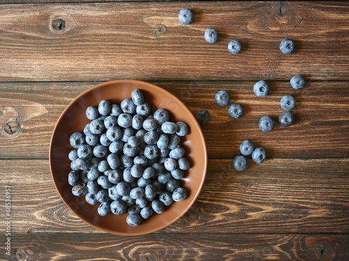 Blueberry in the plate