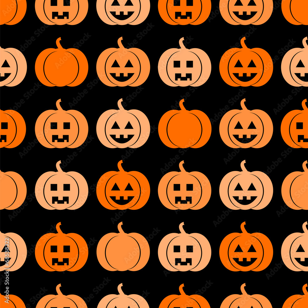 Seamless pattern with pumpkins for Halloween Seamless pattern with pumpkins for Halloween