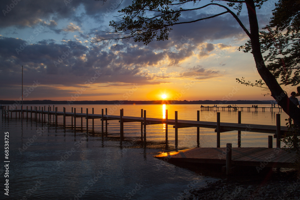 Fototapeta premium Starnberger See am Abend