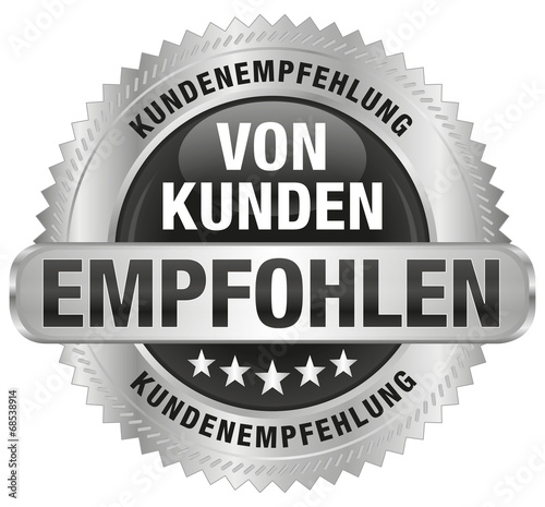 Von Kunden empfohlen - Kundenempfehlung - schwarz