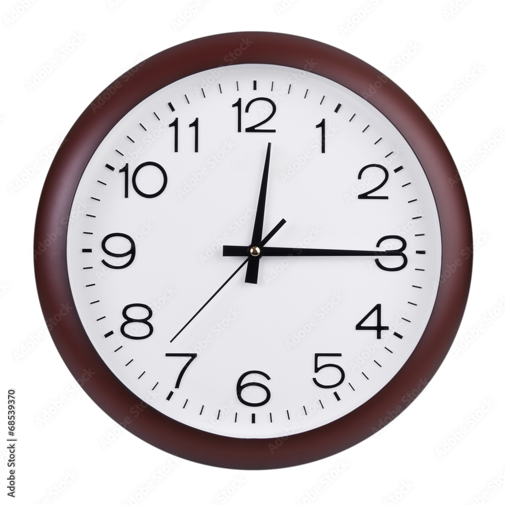 Clock shows the first fifteen minutes Clock shows the first fifteen minutes