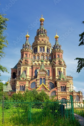 Saint Peter and Paul Cathedral in Russian city Peterhof, Russia