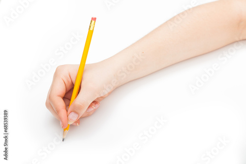 writing with a pencil