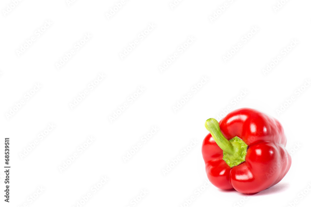 Sweet bell pepper isolated on white background cutout Sweet bell pepper isolated on white background cutout