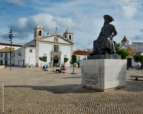 Photography Church of Santa Maria. Praca Infante Dom Henrique square. Lagos