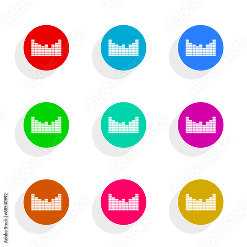 sound flat icon vector set