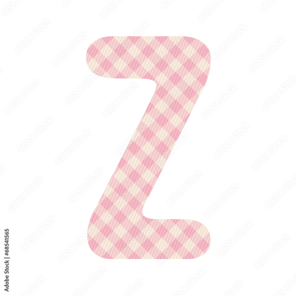 Pink squares pattern alphabet Z