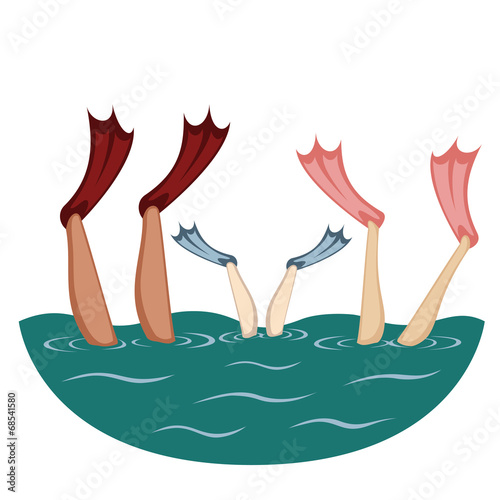 Flippers up! - diving family in flippers