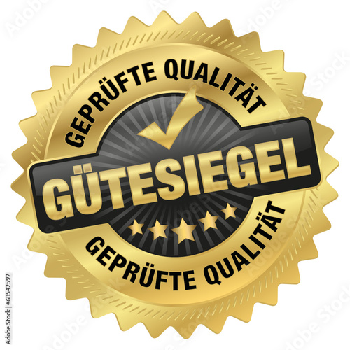 Gütesiegel - geprüfte Qualität - Goldvignette