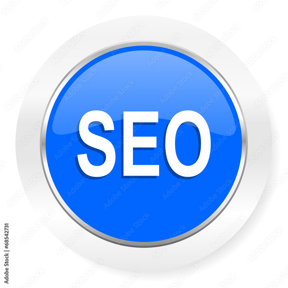 seo blue glossy web icon seo blue glossy web icon