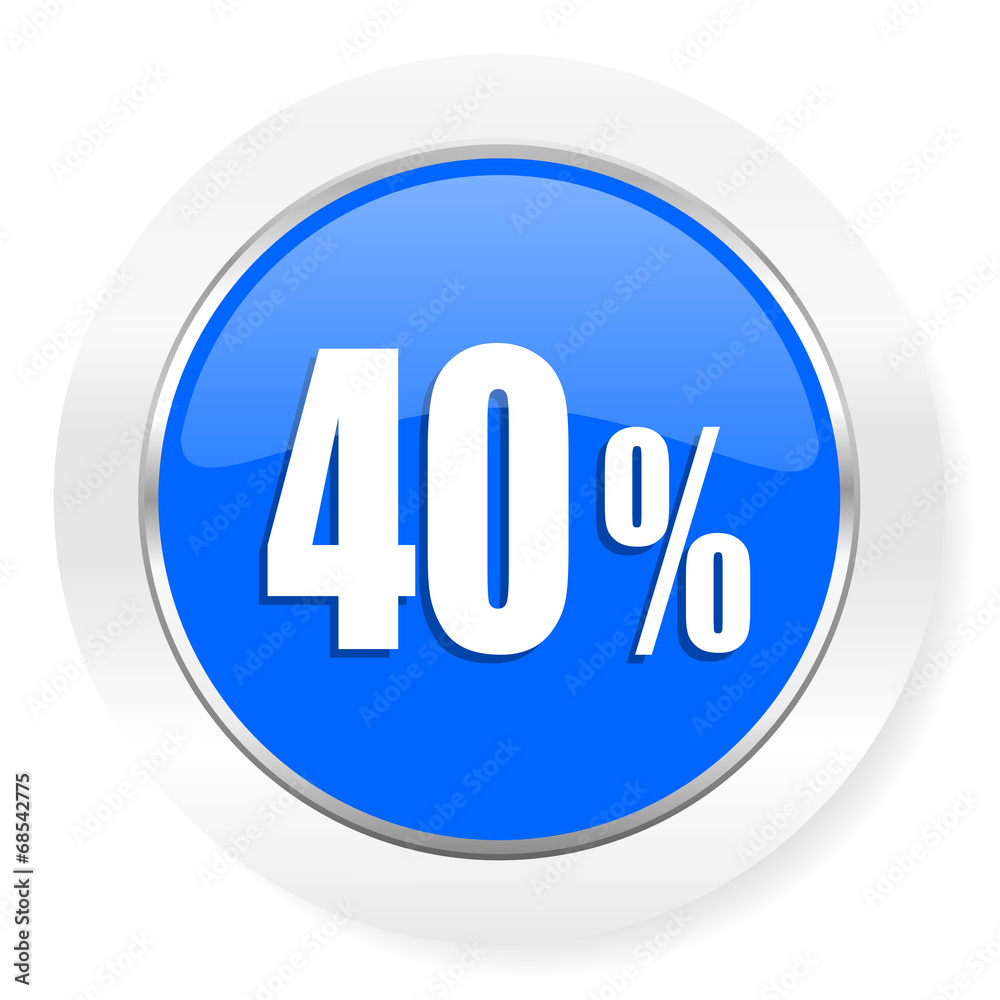 40 percent blue glossy web icon 40 percent blue glossy web icon