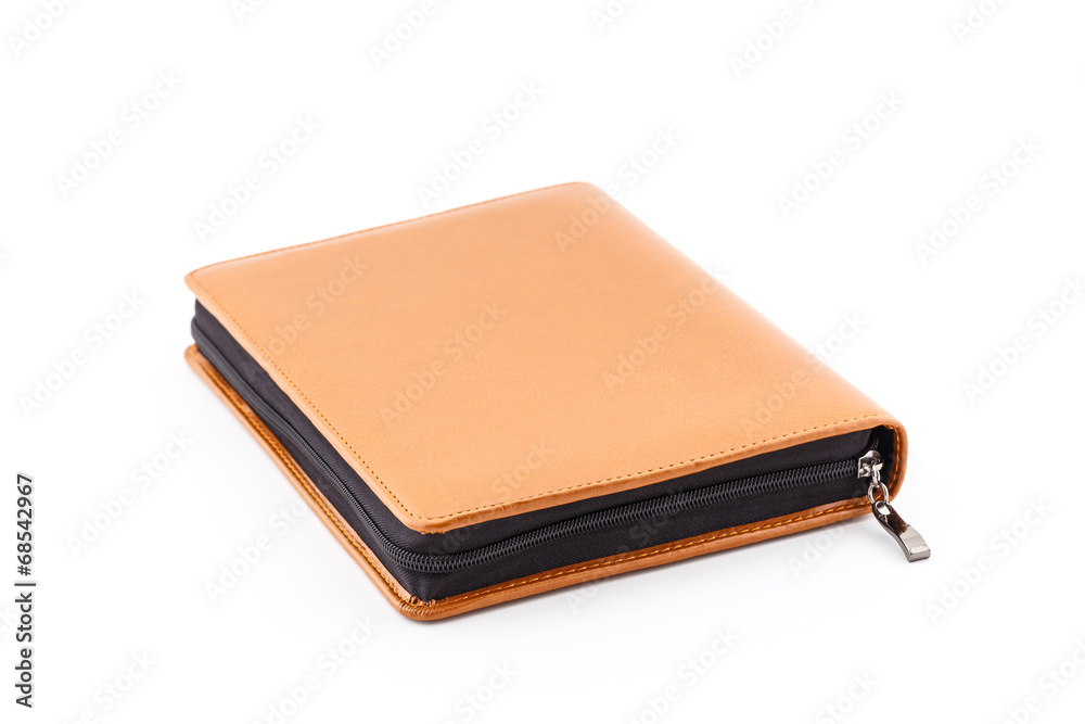 Brown leather diary book. Brown leather diary book.