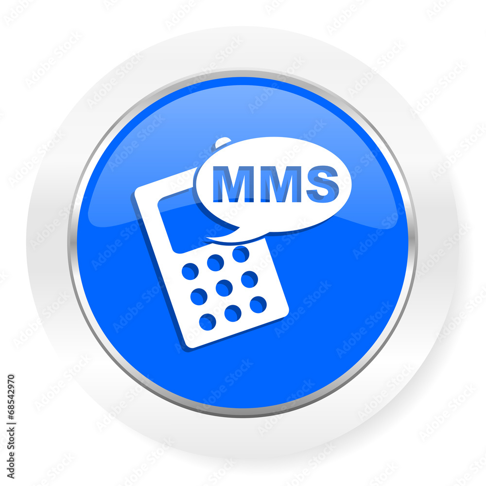 mms blue glossy web icon mms blue glossy web icon