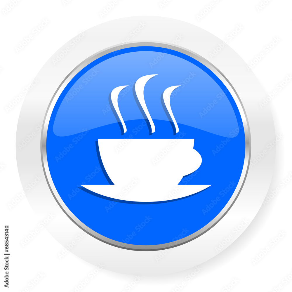 espresso blue glossy web icon