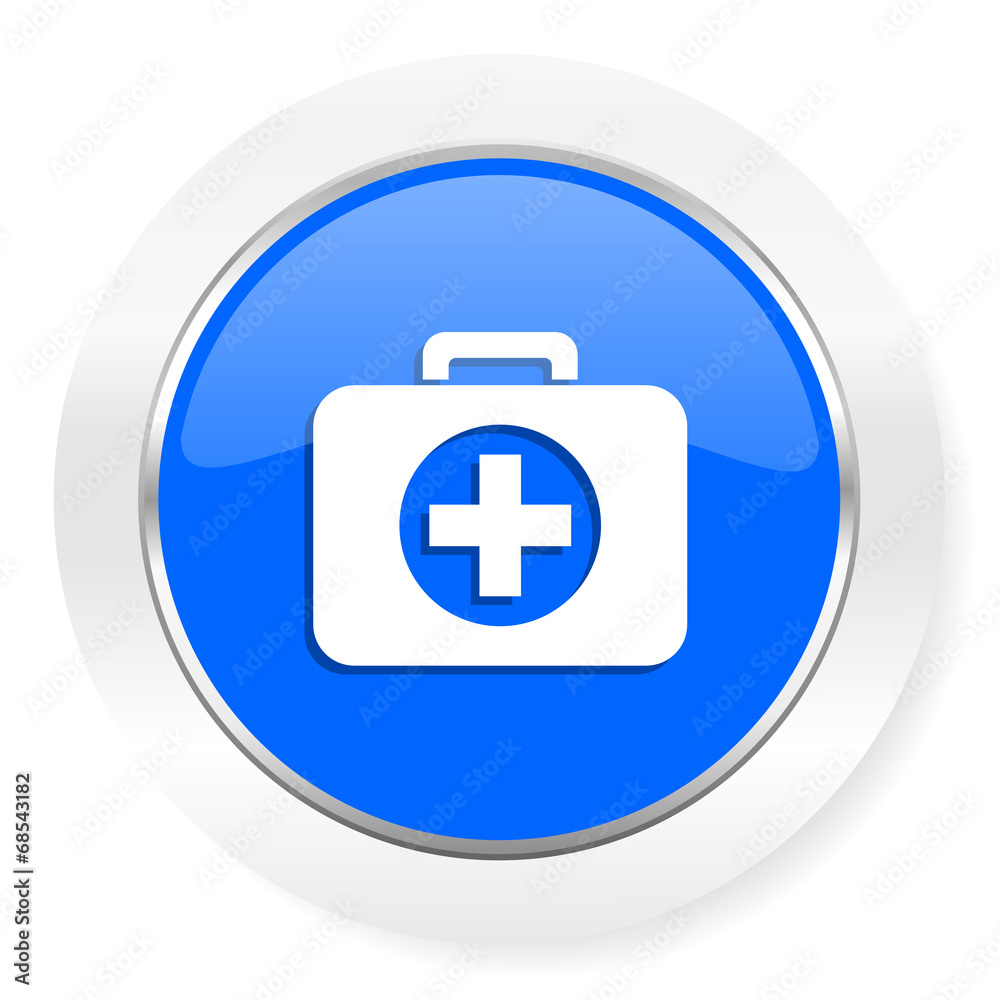 first aid blue glossy web icon first aid blue glossy web icon