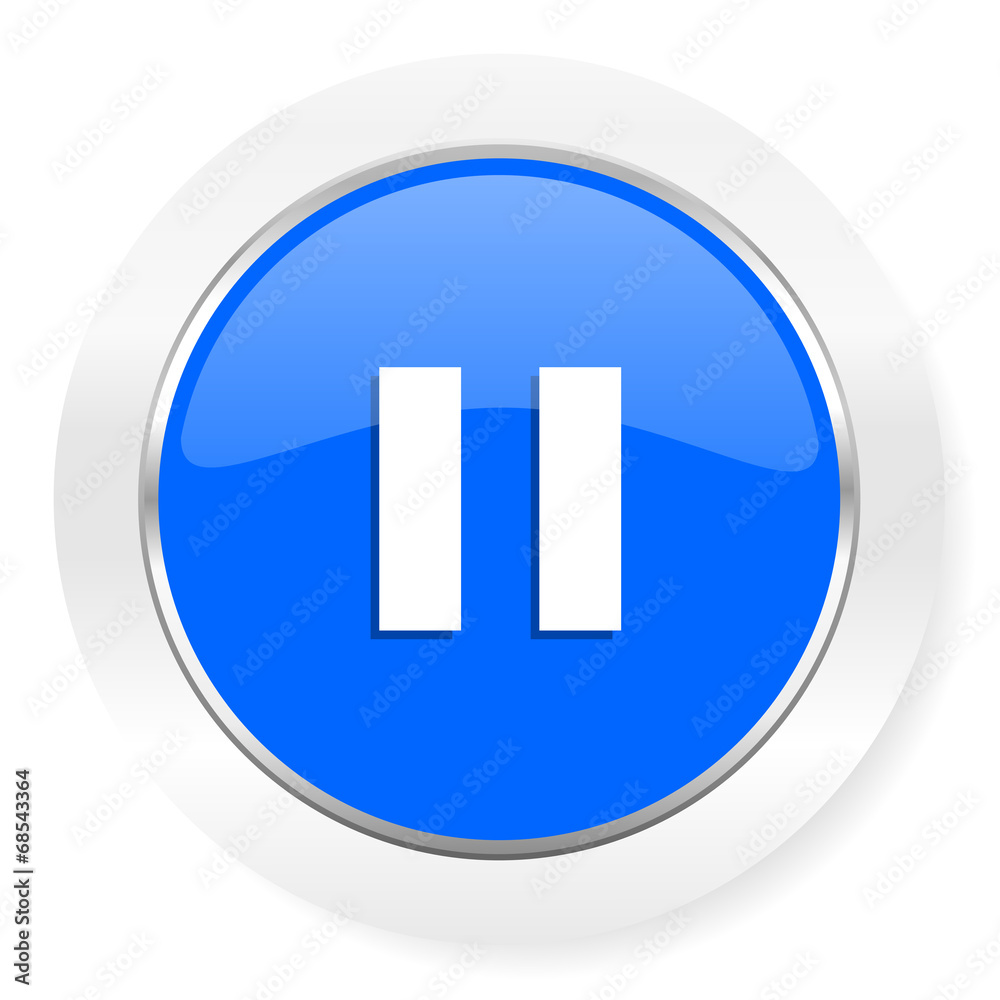 pause blue glossy web icon pause blue glossy web icon