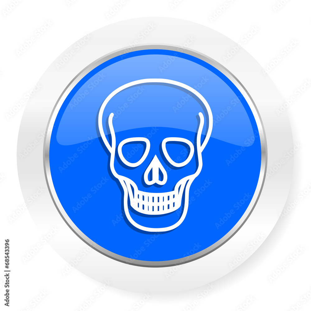 skull blue glossy web icon skull blue glossy web icon