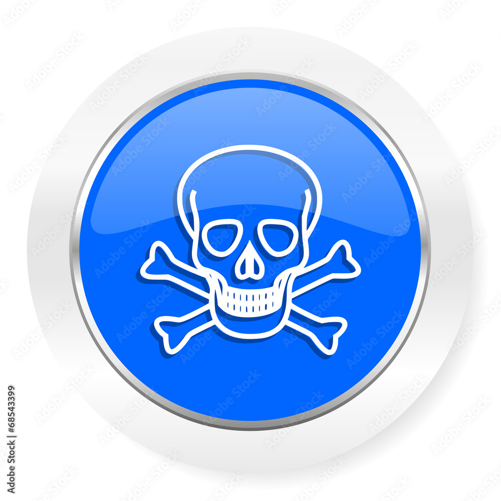 skull blue glossy web icon skull blue glossy web icon