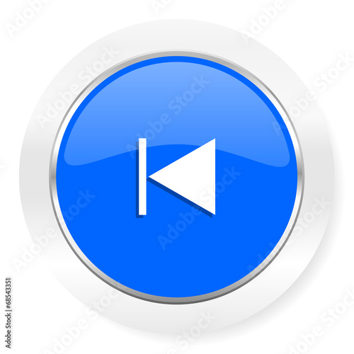 prev blue glossy web icon