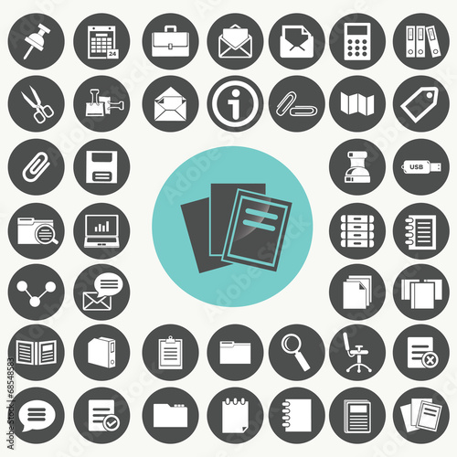 Document icons set. Illustration eps10