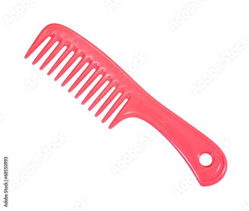 Hair comb isolated on white background photo